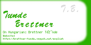 tunde brettner business card